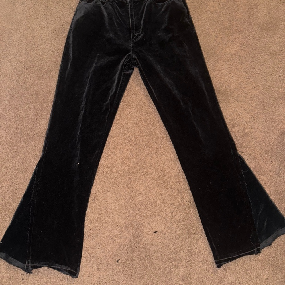 Black Velvet flared Jeans